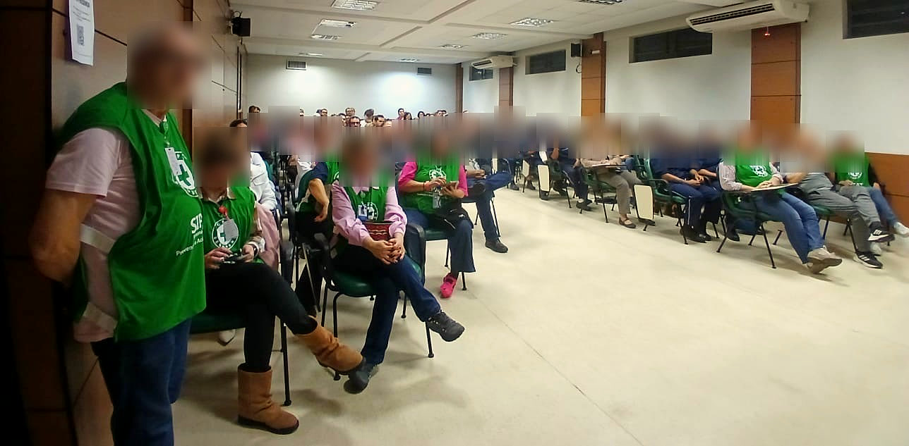 Plateia da SIPAT (Semana Interna de Prevenção de Acidentes do Trabalho) · Universidade de São Paulo (USP), campus de Bauru, outubro de 2026